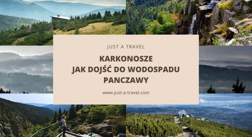 Karkonosze: malownicze krajobrazy i ścieżka do wodospadu Panczawy. Widok na góry, lasy i wodę.